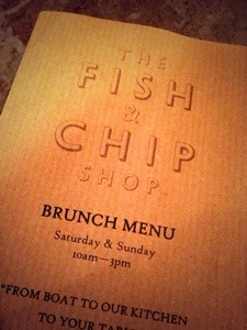fish and chip shop brunch menu